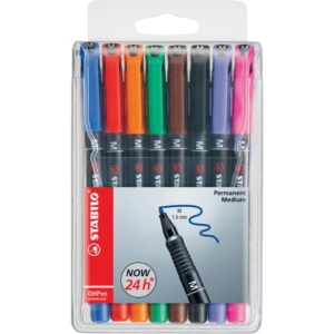 Penne Stabilo OHPen universal Medio (M) 1 mm Assortito - 843/8 (astuccio da 8)