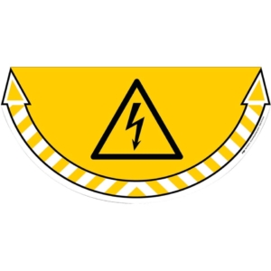 Adesivi Segnalatori CEP rischio elettrico PVC 700x350 mm. sp 0,2 mm Giallo - 170105005