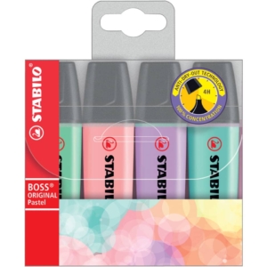 Evidenziatori Stabilo Boss Pastel - Assortito (conf.4)