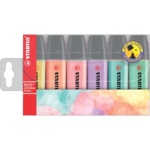 Evidenziatori Stabilo Boss Original - Astuccio in plastica Assortito pastel (conf.6)