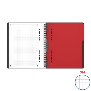 Quaderno con spirale ACTIVEBOOK INTERNATIONAL Oxford - A5+ - 80 fogli - 5 mm c/marg.