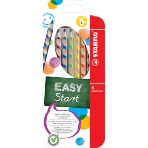 Matite per mancini - Matite colorate Stabilo EASYcolors - Ømina 4,2 mm - da 5 anni (conf.6)