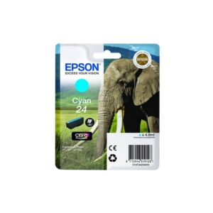 Originale Epson C13T24224010 Cartuccia RS Claria Photo HD 24/ELEFANTE Ciano