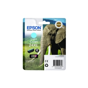 Cartuccia Originale Epson C13T24354010 A.R. RS Claria Photo HD 24XL/ELEFANTE Ciano chiaro