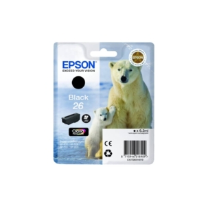 Originale Epson C13T26014010 Cartuccia ink pigmentato RS Claria Premium 26/ORSO POLARE Nero
