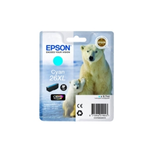 Originale Epson C13T26324010 Cartuccia A.R. RS Claria Premium 26XL/ORSO POLARE Ciano