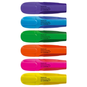 Evidenziatori Q-Connect 2-5 mm - colori assortiti (conf.6)