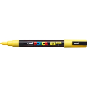 Pennarello Uniposca a tempera - Uniposca Giallo Uni-Ball - punta fine tonda - 0,9-1,3 mm