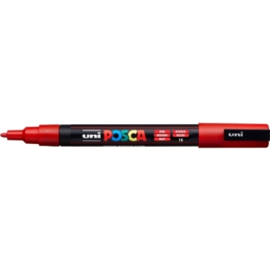Pennarello Uniposca a tempera - Uniposca Rosso Uni-Ball - punta fine tonda - 0,9-1,3 mm