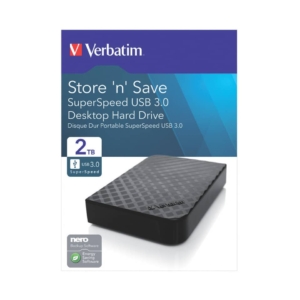 Hard Disk Esterno Store 'n' Save 3.0 Verbatim 2 TB - Nero 47683