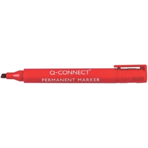 Pennarello indelebile Q-Connect punta a scalpello 1,2-5 mm Rosso