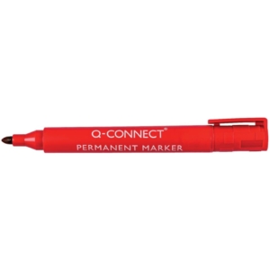 Pennarello indelebile Q-Connect punta tonda 2-3 mm Rosso