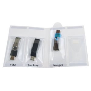 Bustine porta USB Q-Connect plastica Trasparente 9x5 cm (conf.10)
