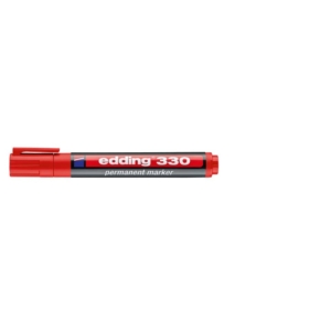 Pennarello indelebile Rosso Edding 330 - scalpello - 1-5 mm