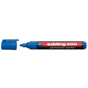 Pennarello indelebile Blu Edding 300 - punta conica - 1,5-3 mm