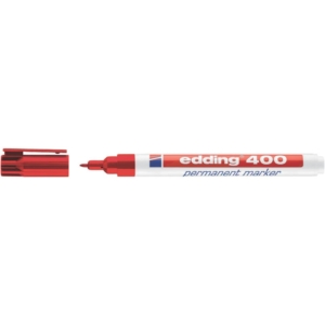 Pennarello indelebile Rosso Edding 400 - 1 mm