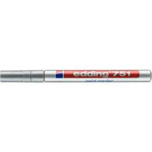 Pennarello Indelebile a vernice Edding 751 - Argento - tonda - 1-2 mm