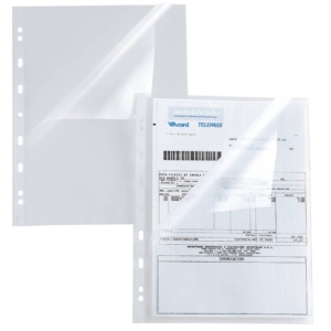 Buste perforate Trasparenti a L - Atla A Sei Rota - 22x30 cm - goffrata (conf.25)