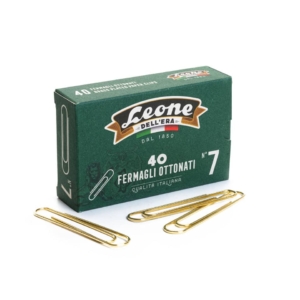 Clip Graffette Ottonate Leone Dell'Era - N 7 - 75 mm - FO7 (conf. da 40 graffette)