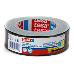 Nastro telato colorato Tesa - 38 mm x 25 m - Nero