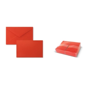 Biglietti e buste Ellebi Sadoch - 9x14 cm - Rosso (conf.100)