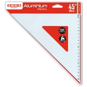 Linea Profil Arda - Squadra 45° in alluminio - 30 cm - 18032