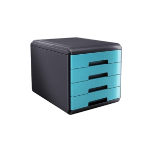 Accessori Da Scrivania Mydesk Arda - Cassettiera 4 cassetti - 29,5x38,5x28,2 cm - Turchese - 18P4Ptu