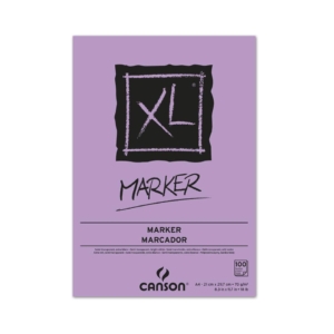 Blocco in carta collata - XL - Marker Canson - collato lato corto - A4 - 100 fogli