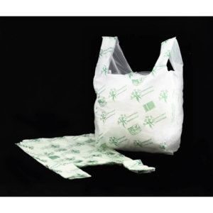 Shopper biodegradabile - 30+20x60 cm - HD PE (Cartene) - 9gr - 21382 (conf.500)