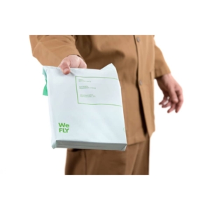 Buste per spedizioni tipo flyer MaterBi WillChip in amido di mais - 33x43+5 - Bianco opaco (conf.25)