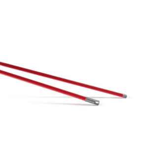 Manico in metallo 130 cm Rosso Vital compatibili - metallico - Attacco a vite italiana