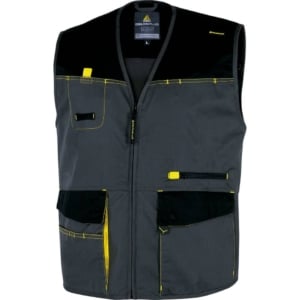 Gilet da lavoro Delta Plus - Grigio/Giallo - XXL