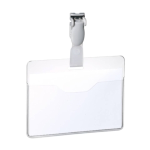 Portabadge in PVC con clip in plastica Durable - 6x9 cm - con tasca aperta - 8147-19 (conf.25)
