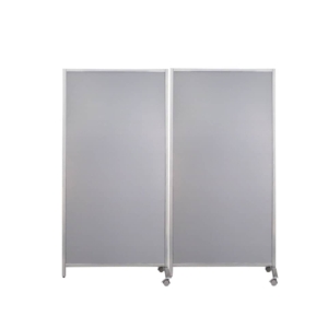 Parete divisoria con ruote e connettori magnetici Serena Group - policarbonato Grigio - 80x40x170 cm