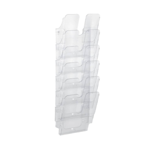Portadepliant da parete Flexiplus Durable - 6 scomparti - A4 - 24,7x10x74,5 cm - 1700008401