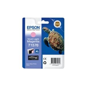 Cartuccia Epson T1576 originale Ink-jet alta capacità ink pigmentato blister RS TARTARUGA - XL - C13T15764010 - Magenta chiaro