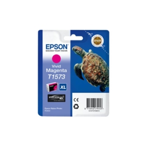 Cartuccia Epson T1573 originale Ink-jet alta capacità ink pigmentato blister RS TARTARUGA - XL - C13T15734010 - Magenta vivido