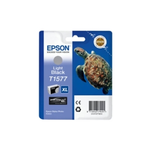 Cartuccia Epson T1577 originale Ink-jet alta capacità ink pigmentato blister RS TARTARUGA - XL - C13T15774010 - Nero chiaro