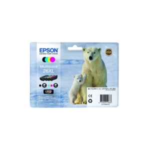Cartucce originali Epson C13T26364010 Ink-jet A.R. 26XL Nero+Ciano+Magenta+Giallo (conf.4)