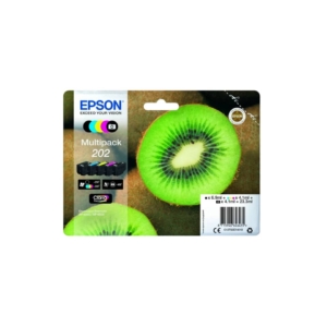 Cartucce Ink-jet Kiwi 202 Epson Nero fotografico Nero+Ciano+Magenta+Giallo Multipack - C13T02E74010 (conf.4)