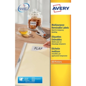 Etichette rimovibili Bianche Avery laser/inkjet - 210x297 mm - 25 fogli (25 etichette)