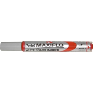 Pennarello per lavagne Bianche Pentel Maxiflo - Rosso - tonda - 4 mm