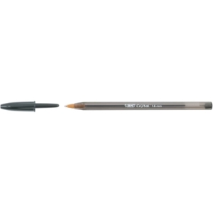 Penne a sfera Cristal® Bic - Large - Nero - 1,6 mm - cappuccio (conf.50)