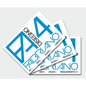 Album disegno Fabriano F4 - Liscio - 24x33 cm - 220g/m² - 20 fogli