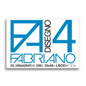 Album disegno Fabriano F4 - Liscio riquadrato - 33x48 cm - 220g/m² - 20 fogli