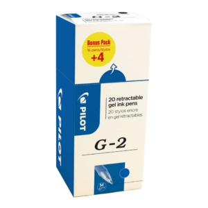 Penne Gel a scatto Pilot G-2 - 0,7 mm - Blu (conf.20)