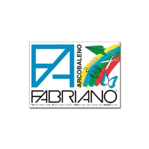 Album Fabriano arcobaleno liscio - Assortito - 24x33 cm - 140g/m² - 10 fogli (10 album da 10 fogli cad.)