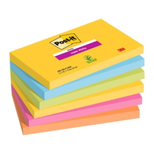 Foglietti Post-It® Super Sticky Notes - Rio De Janeiro - 76x127 mm - Assortito (conf.6 blocchetti)