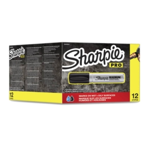 Pennarello indelebile Nero Sharpie Metal Barrel - large punta scalpello - 14,8 mm