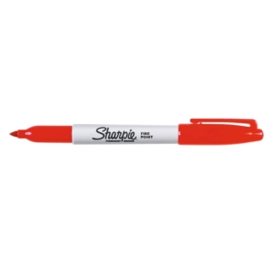 Pennarello indelebile Rosso - Pennarello Sharpie Fine - punta conica 1 mm